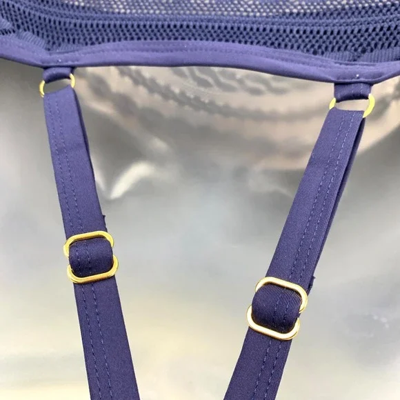 ❌SOLD❌ Y2K NAUTICA navy blue lace one piece swimsuit - Picture 13 of 16